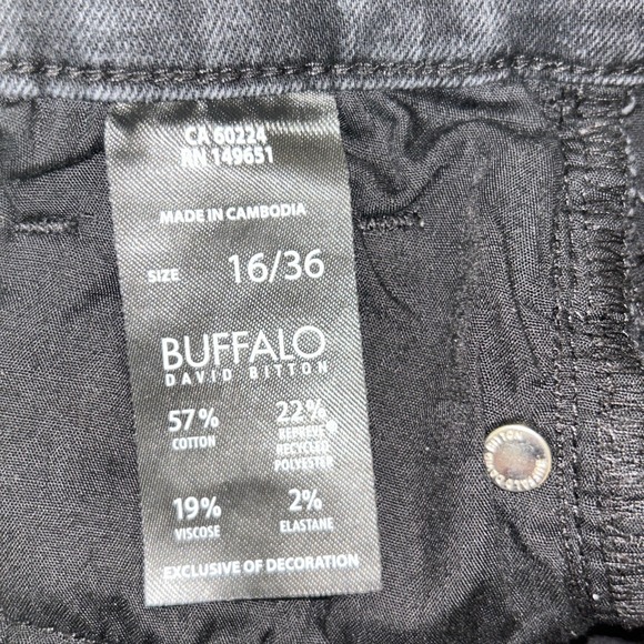 Buffalo David Bitton Mollie Skinny Jeans Women's 16/36 Black High Rise Stretch - Picture 7 of 7